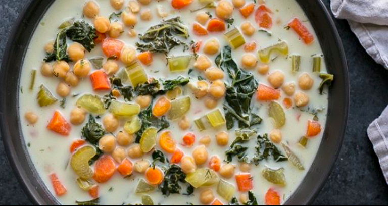 Slow cooker veggie and dill soup, vegan, dairy free, gluten free